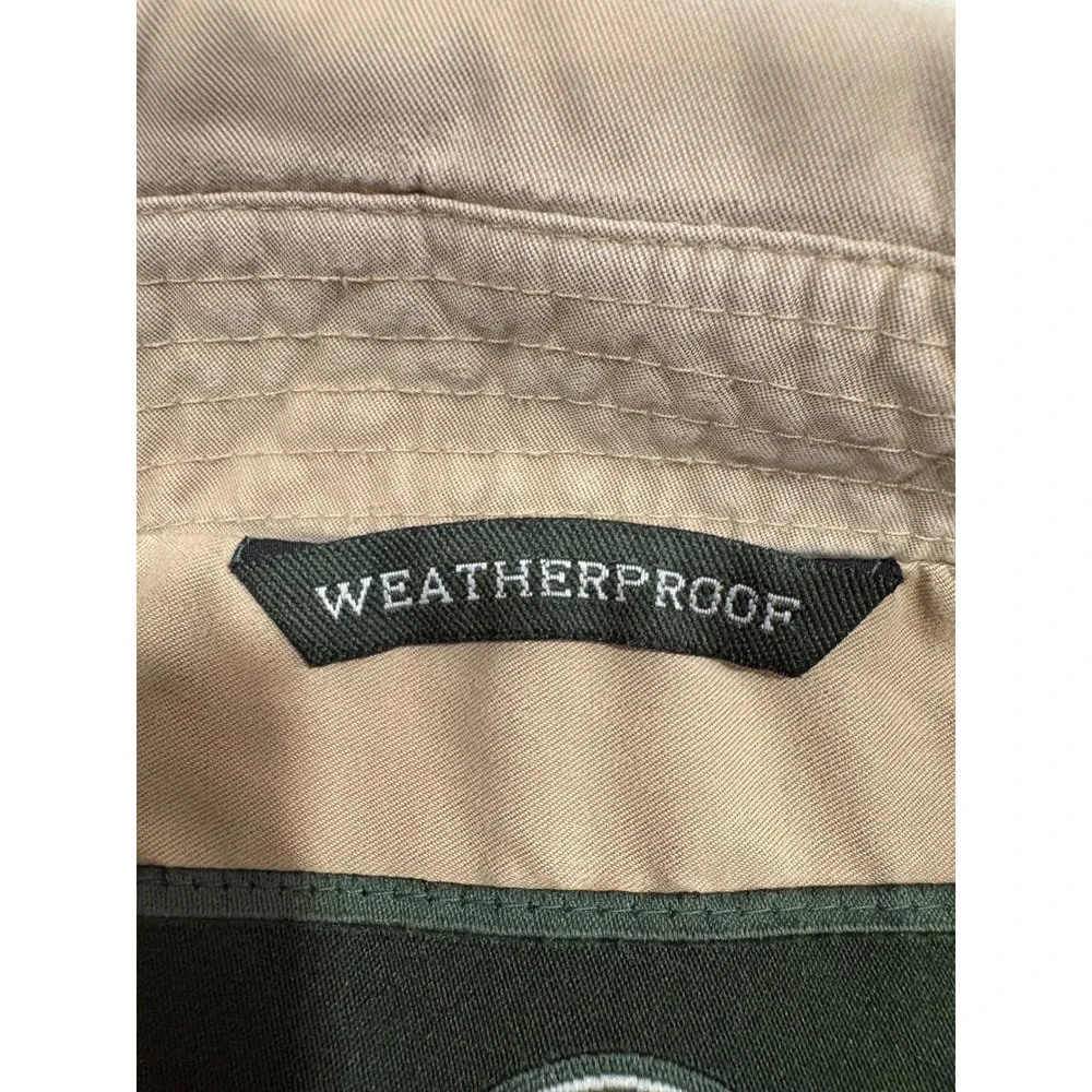 Weatherproof Mens XL Tan Khaki Microfiber Golf Jacket Full Zip Windbreaker Lined